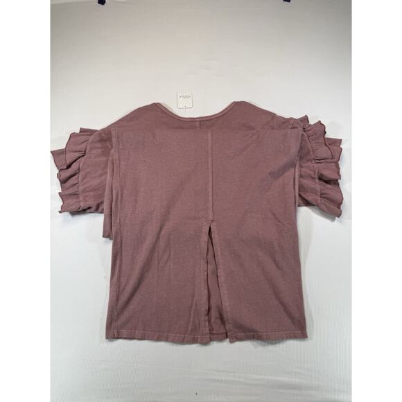 FP Beach Free People Mauve V-Neck Ruffle Sleeve Dress Women’s Medium NWT - Picture 5 of 8